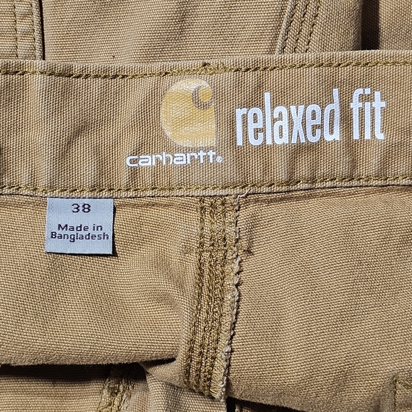 Carhartt Mens Shorts Rugged Flex Relaxed Fit Size 38 Khaki Canvas 9.5" Inseam - Picture 8 of 12